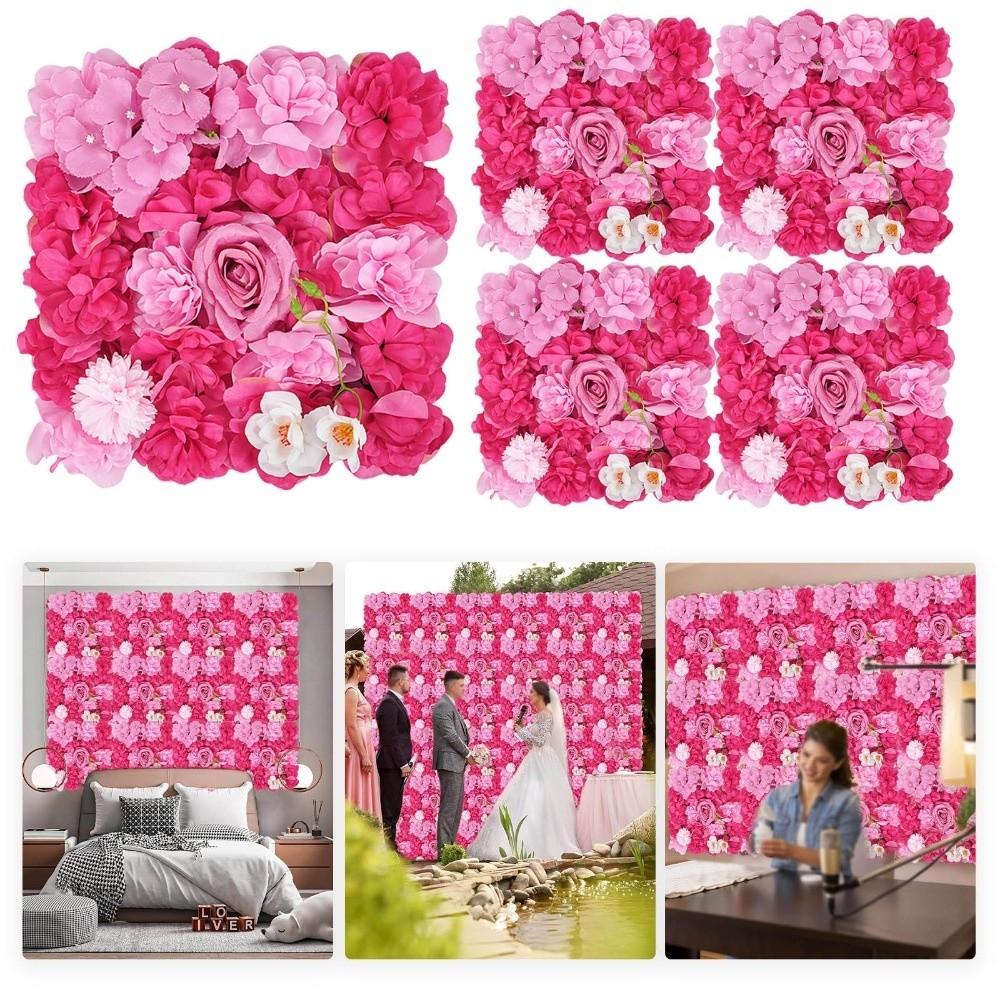 33x33cm Panel Rose Flower Wall 3D Rose Artificial Flower Backdrop  Birthday Party