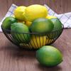 6pcs Yellow/Green Artificial Fake Lemons Realistic Faux Fruits Pography Props For Home Kitchen Table Decoration
