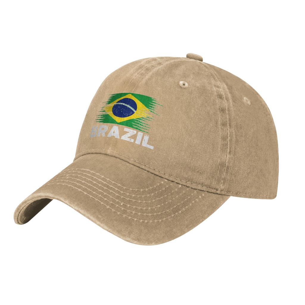 Brazil Flag Brazilian  Baseball Caps Vintage Distressed Cap Men Women Outdoor Travel Adjustable Fit Hats Cap