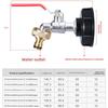 Прочный адаптер для крана IBC-бака S60*6 с крупной резьбой на 1/2'' 3/4'' соединительный элемент для замены клапана для сада и дома кран