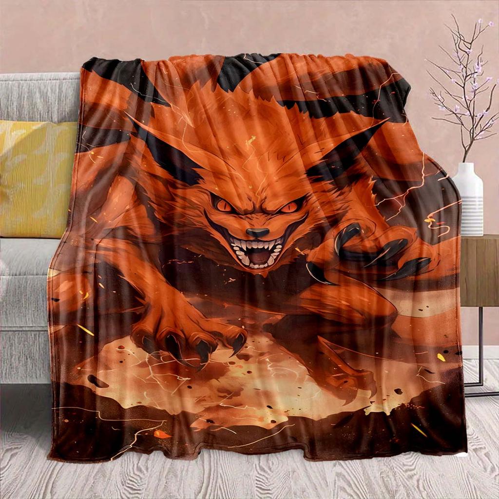 Naruto Anime Flannel Blanket - Soft Warm Perfect for Sofa, Bedding Camping Travel Office Home Decor
