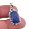 Natural Lapis Lazuli Gemstone Handmade 925 Solid Silver Gift Pendant 1.50" W0l77