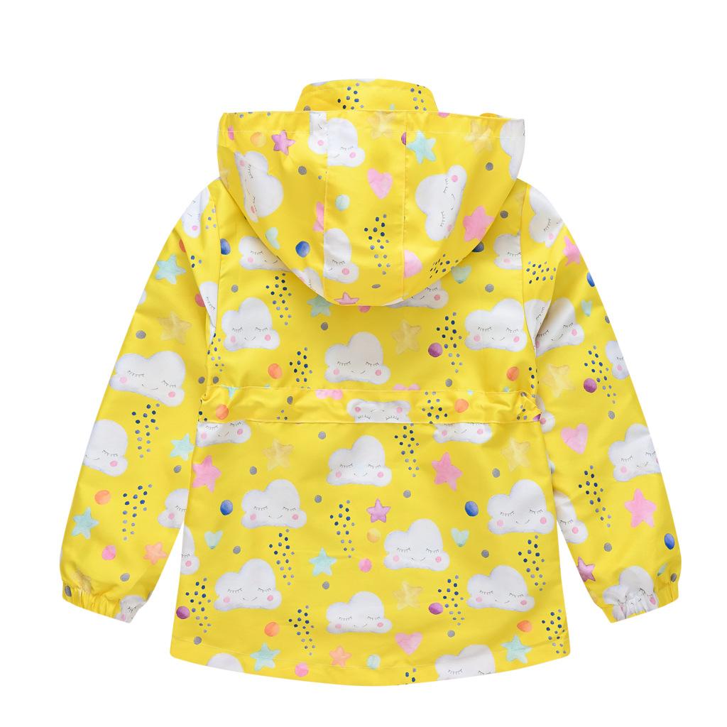 Повседневная модная ветровка для девочек, детская куртка с капюшоном и завязками, куртка, кардиган Yankee, топы