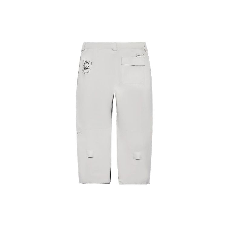 Свободные прямые лыжные брюки с принтом логотипа Li Ning Ski Series, серые брюки унисекс AHXR048-7