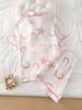 Teen Girls Satin Short Sleeve Pajama Set Seashell Starfish Print Lapel Button Top & Shorts Silky Soft Summer Sleepwear for Big Kids 13-16Y