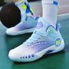 Youth Basketball Shoes Personalized Trendy Shoes Medium and High Top Foot Protection Wear-resistant Non-slip Lace-up Lightweight Shock-absorbing Men's