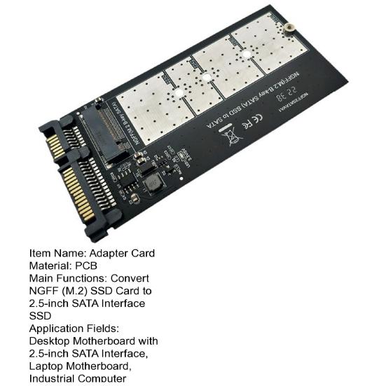 Карта-адаптер M.2 NGFF на SATA с отверткой B Key SSD