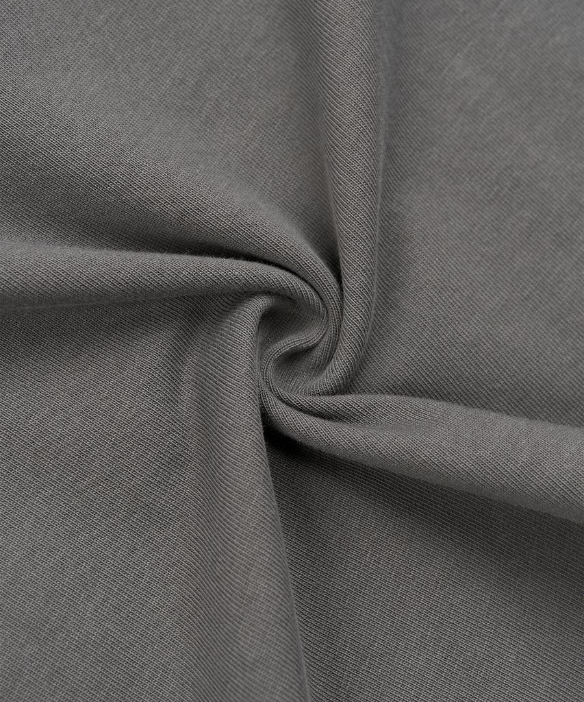 КОФЕ [S-XXL] Узкая укороченная футболка-henley с половинным рукавом (Древесный уголь)