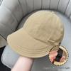 Outdoor Hat Sun Protection Anti-UV Wide Brim Solid Color Adjustable Head Circumference Foldable Lightweight Gardening Travel Sun Hat