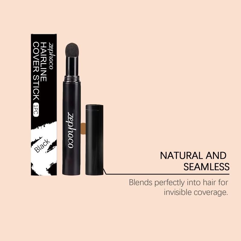 Hairline Shadow Pen Instantly Covers Thinning Roots Quick Conceal Stick with Natural Black Powder for Fast Hair Fixes