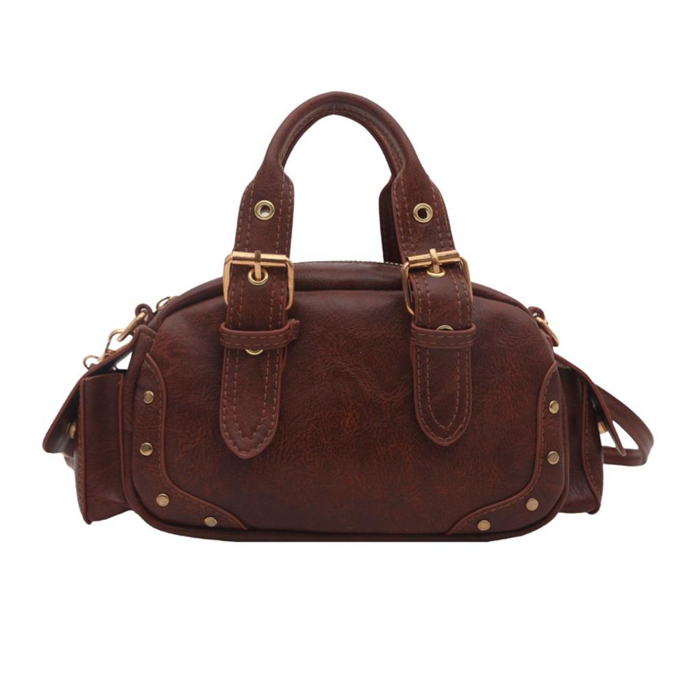 Pu Leather Vintage Underarm Bag Spicy Girl Locomotive Pack Punk Armpit Bag Girls
