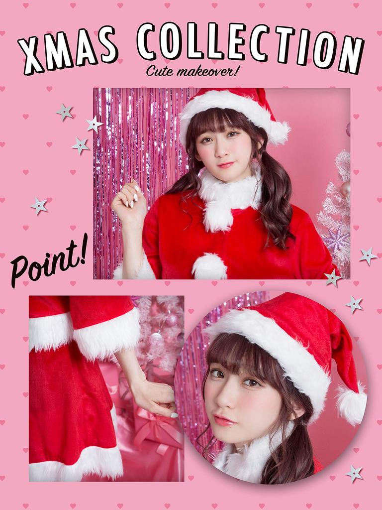 Косплей Хэллоуин Отдельный Санта Красный Костюм [Прозрачный Камень] Женский