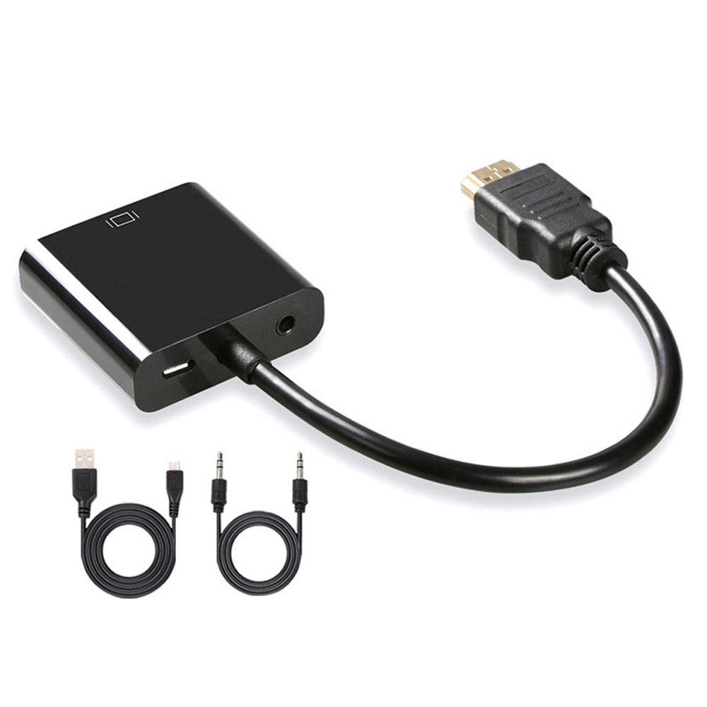 HD 1080P HDMI-совместимый к VGA кабельный конвертер HDMI-совместимый штекер к VGA-гнезду адаптер для планшета ноутбука ПК ТВ