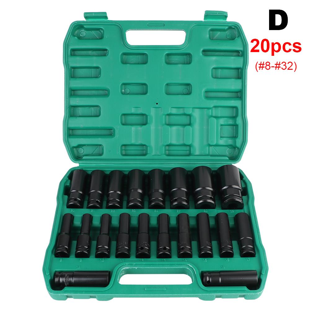 Набор шестигранных головок с приводом 1/2 дюйма 10/14/20 шт. Трещотка, динамометрическая головка, длина 38 мм/78 мм, удлинитель, инструменты для снятия, инструменты для ремонта автомобилей