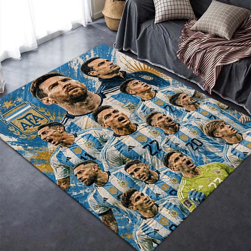 Новый ковер Месси 2025 для гостиной, спальни, дома, украшение дивана, игровой коврик для детей, нескользящий