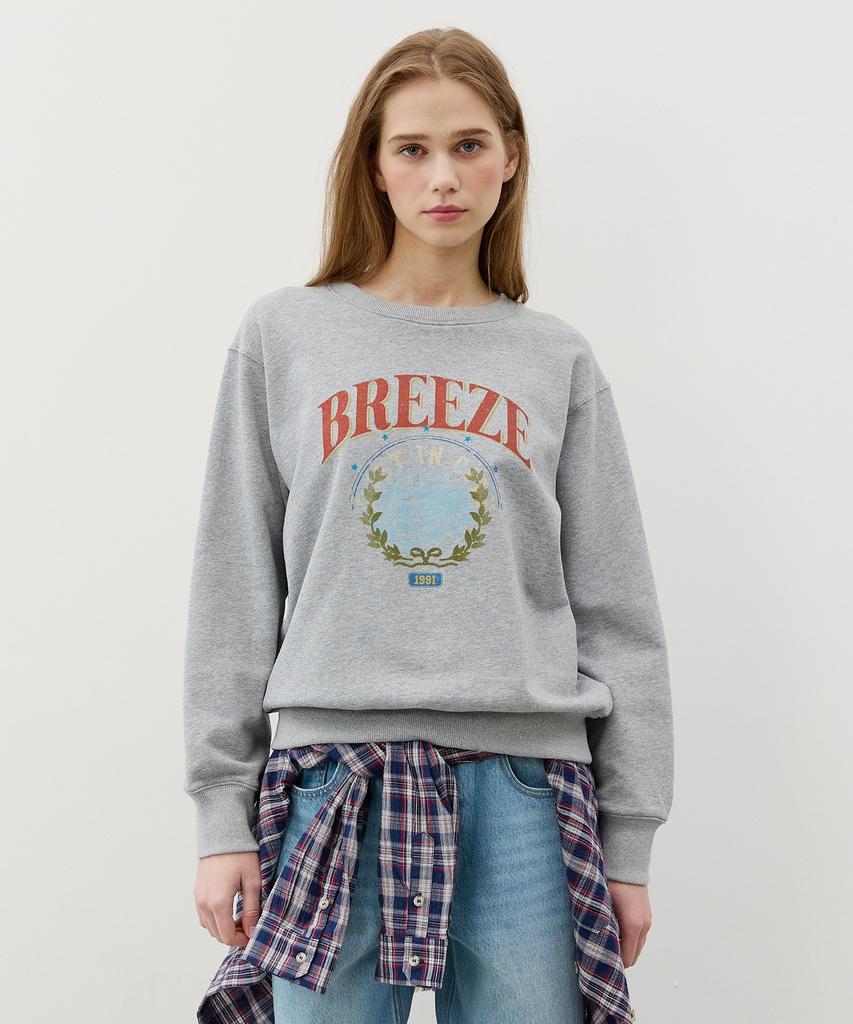 CITYBREEZE Худи Circle Breeze_Меланж Серый