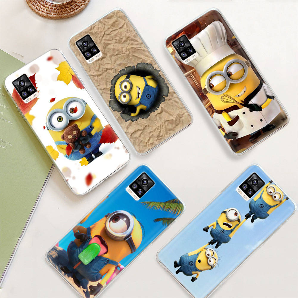JM30 Minion Прозрачный чехол для Samsung A04 A14 A23 M33 M53 Realme 10 9 C35 C55 VIVO Y02 X80 Infinix Hot 30 Note 11 Tecno Spark 8P Pro