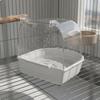 Hanging Bird Bathing Container Clear Plastic Bathtub Bird Pool Bird Cage Bathroom for Garden Birds and Small Pets