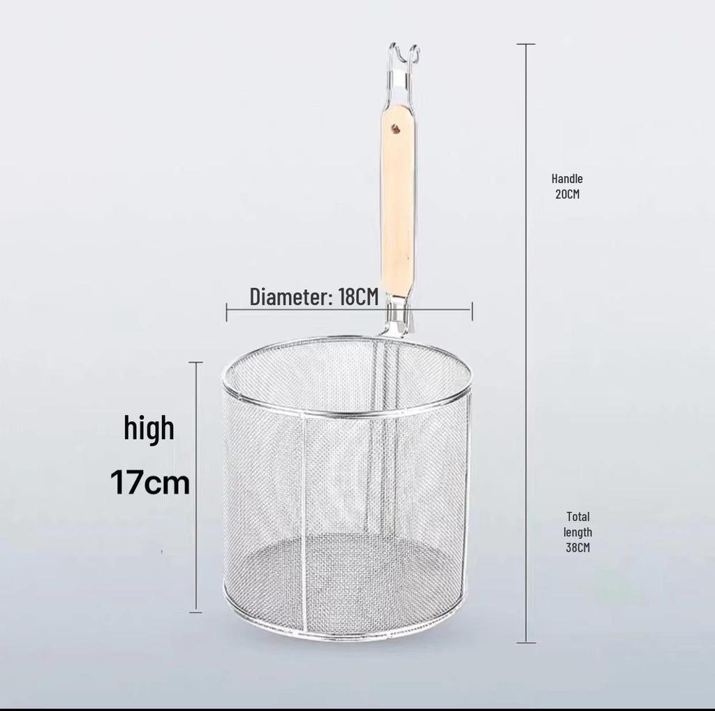 304 Stainless Steel Noodle and Soup Skimmer, Vegetable Strainer, Hot Pot Skimmer, Fine Mesh Strainer.