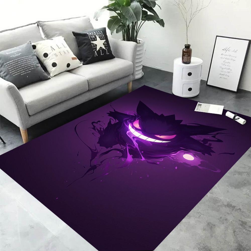 Creative Gengar Pokemon Anime Carpet for Living Room Bedroom Kids NonSlip Playmat Balcony Lounge Sofa Rug Gift Idel