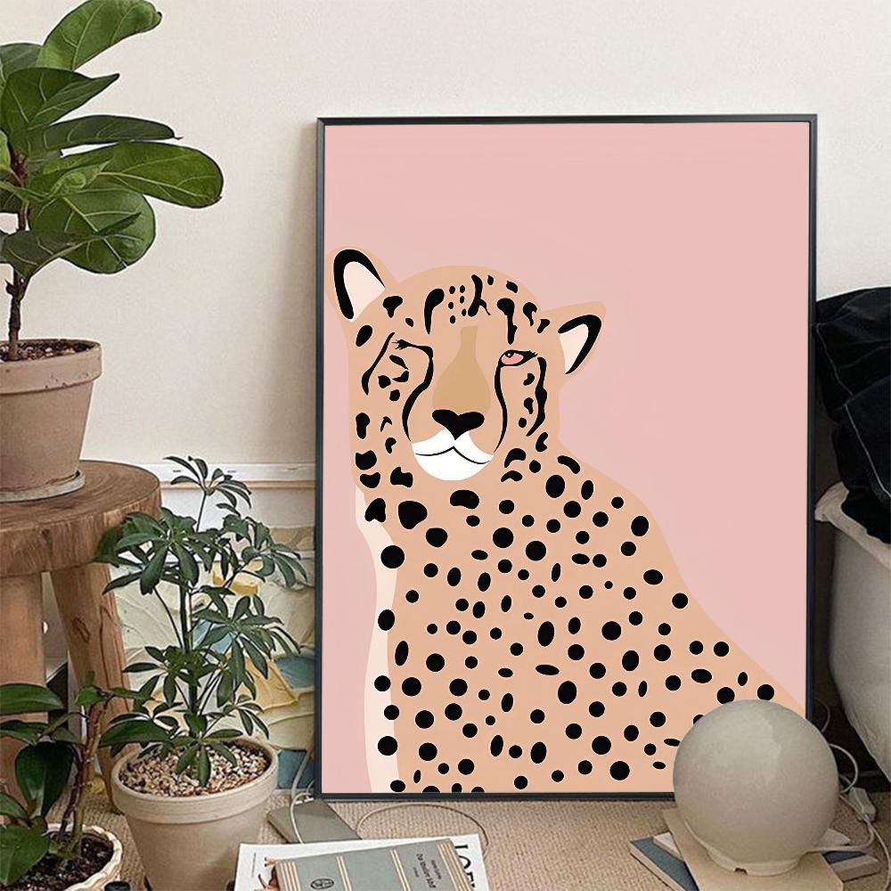 Abstract Tiger Leopard Girl Power Poster Anime Posters Sticky Vintage Room Home Bar Cafe Decor Kawaii Room Decor