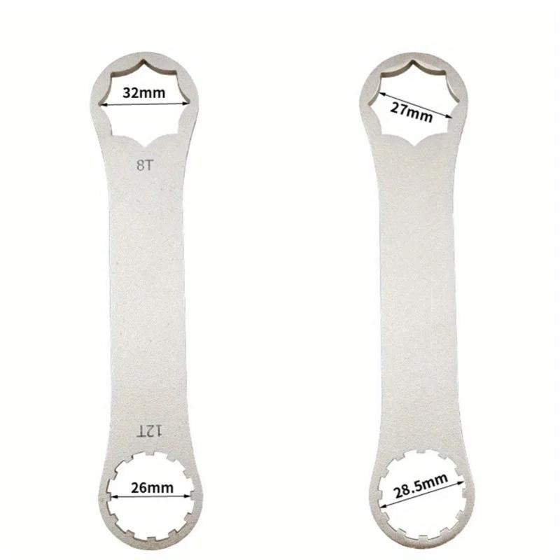 Multifunctional Stainless Steel Bike Bicycle Front Fork Axle Wrench Repair Tools Hand Professional Bicycle Cars Repair Tool Kits