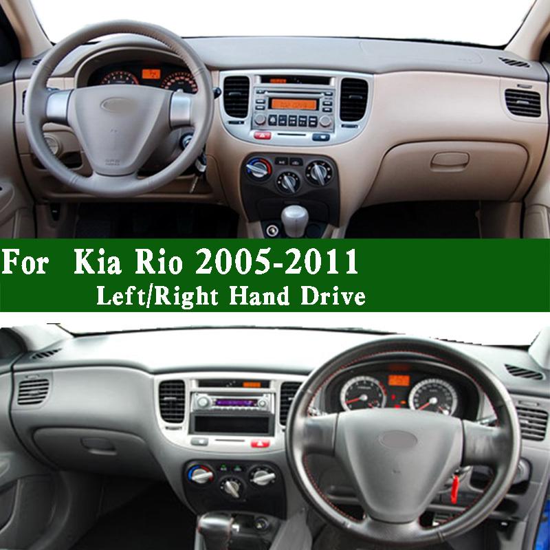 For Kia Rio II Rio5 SX JB 2005-2011 Dashmat Dashboard Cover trument Panel Protective Pad Dash Mat Anti-Dirt Proof Ornaments