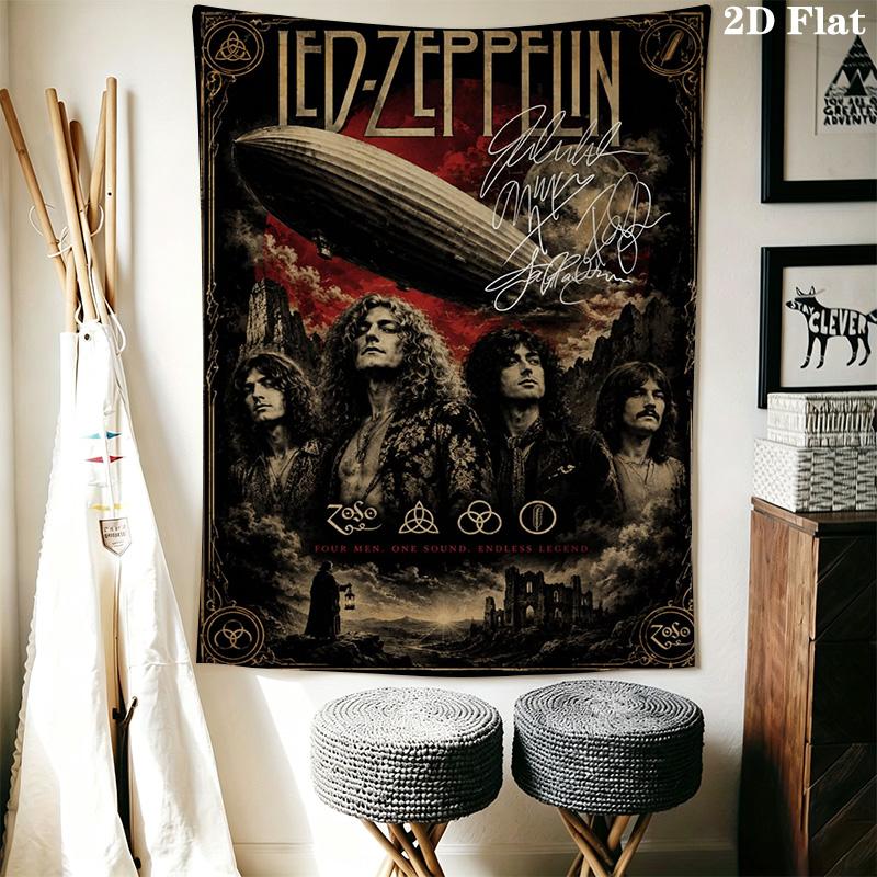 Zeppelin Legendary Journey Tapestry Background Cloth Wallmounted Background Cloth Homestay Soft Decoration Tapestry Soft