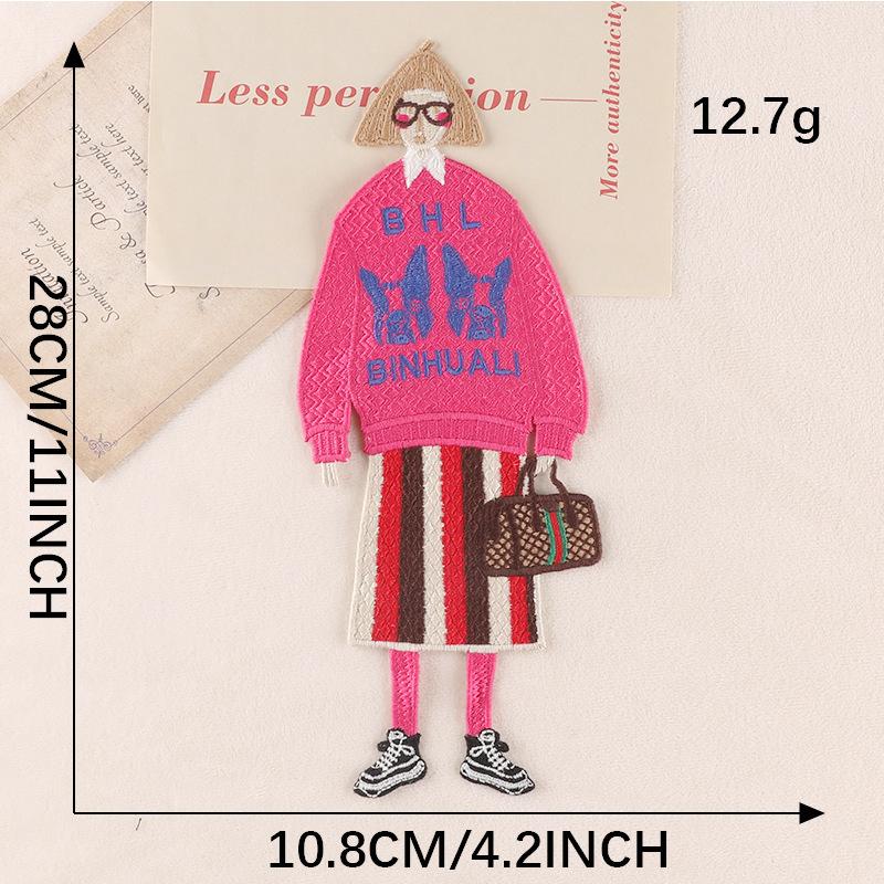 Duoku Компьютерная вышивка Тканевая этикетка Мультяшный персонаж Аксессуары для одежды Большая нашивка Водорастворимая вышивка Тканевая наклейка