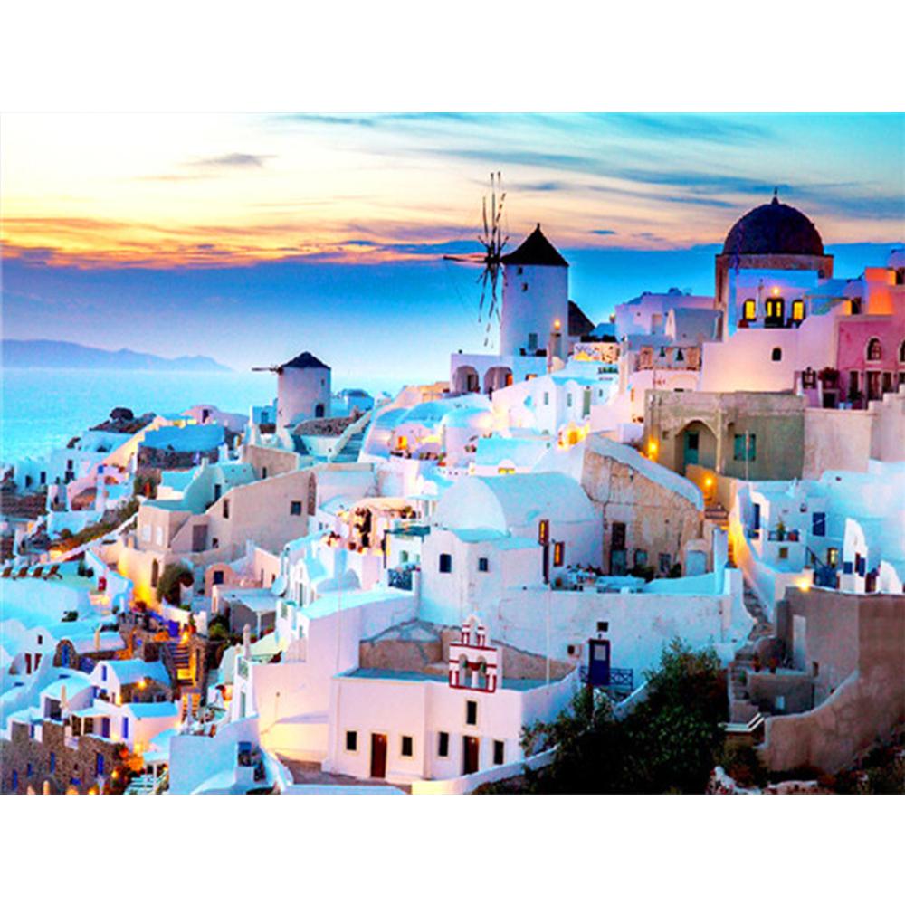 5D DIY Полный дрель Алмазная картина Город Венеция Искусство Rhinestone Craft Kit Алмазная вышивка Пейзаж Мозаика Домашний декор