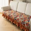American Sofa Cover Cushion Living Room Sofa Cushion Four Seasons General Non-slip Retro Flower Jacquard Embroidery Sofa Cover