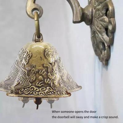 Античный латунный корабельный колокольчик, пасущаяся лошадь, корова, собака, морской подвесной дверной колокольчик