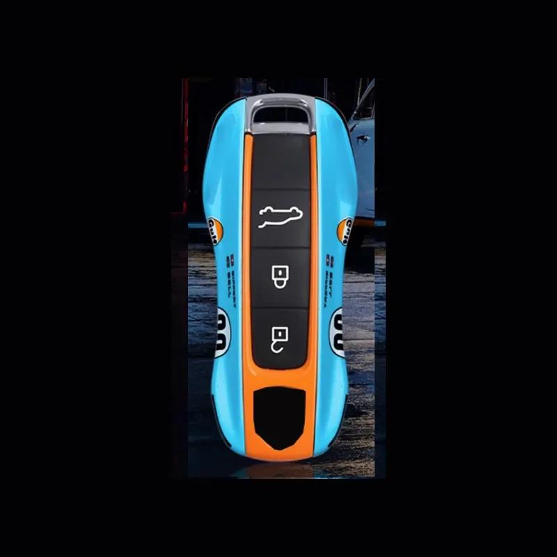 #20 для версии Gulf Memorial для Porsche Macan Cayenne 718 Paramera 911 Модифицированный чехол для ключа автомобиля Брелок Аксессуары