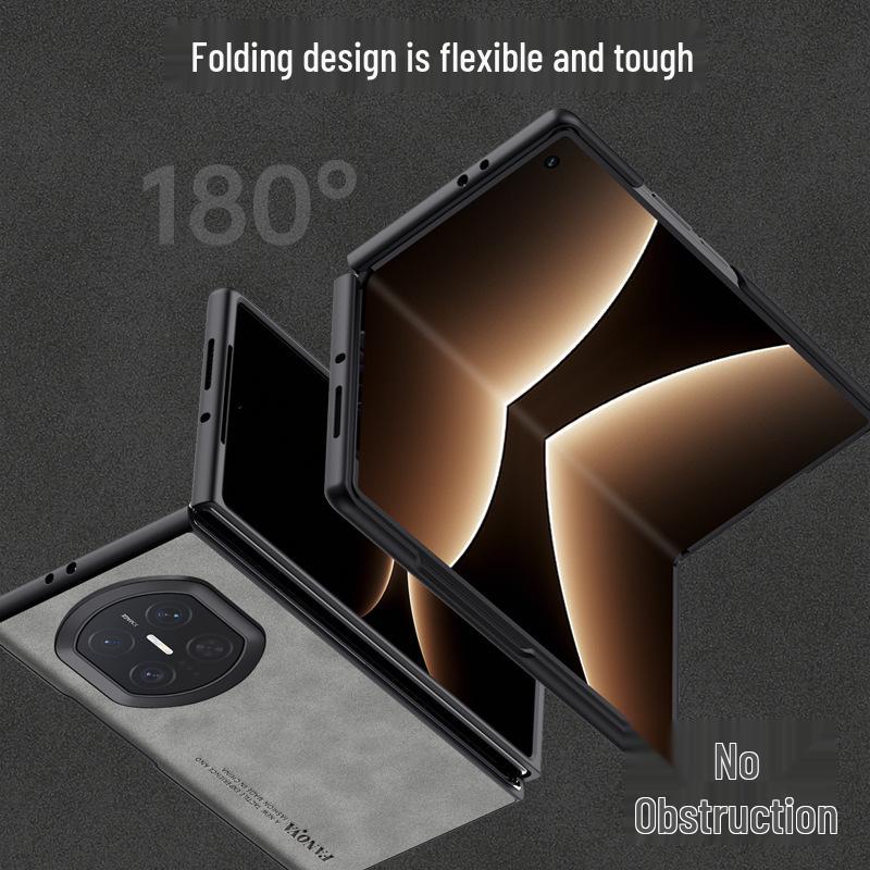 Совместимо с Huawei Mate X7 Foldable: Роскосный матовый чехол с текстурой замши для Mate X6/X5