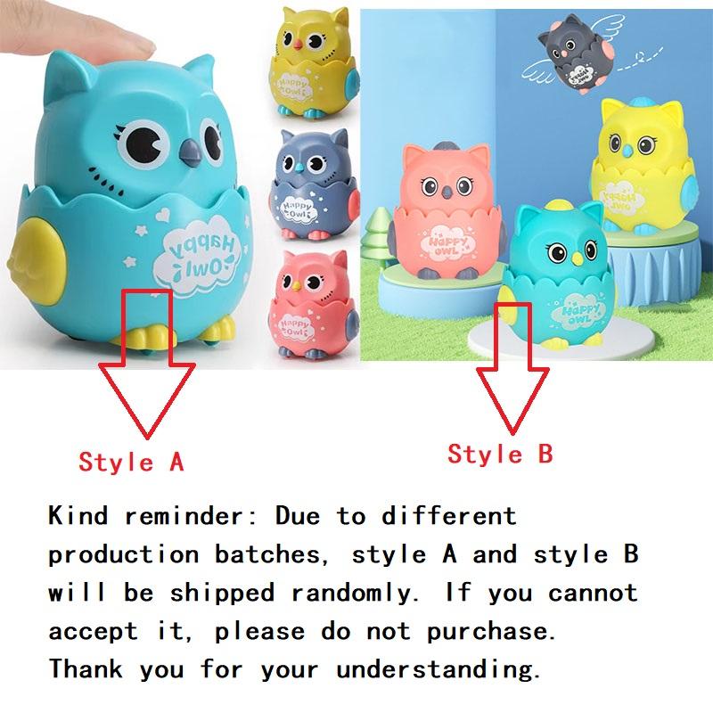 Kids Classic Wind Up Interactive Owl Shaped Press Mechanical Sliding Toys  Toys for Boys Girls Birthday Xmas Gift
