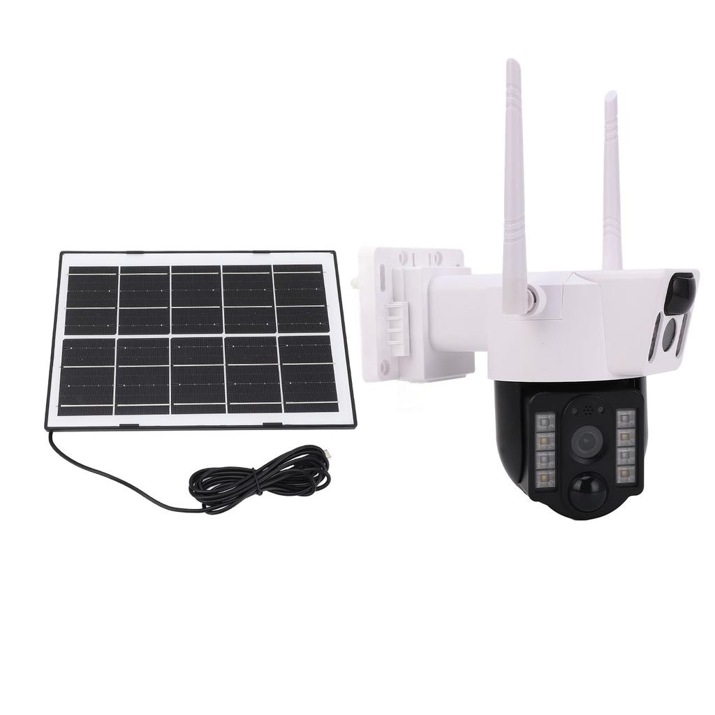 4G 2K Solar Security Cameras Wireless 360 Degrees View Full Color Outdoor Dual Lens PTZ Outside Cameras