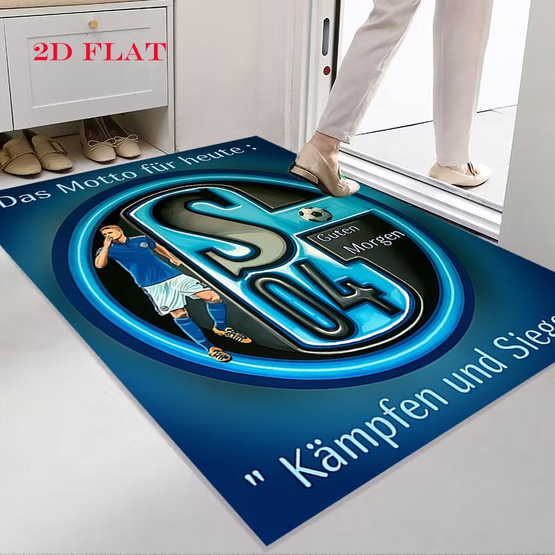 Schalke logo Poster Carpet Rug for Living Room Bedroom Home Sofa Decoration,Kids play Nonslip Floor Mat