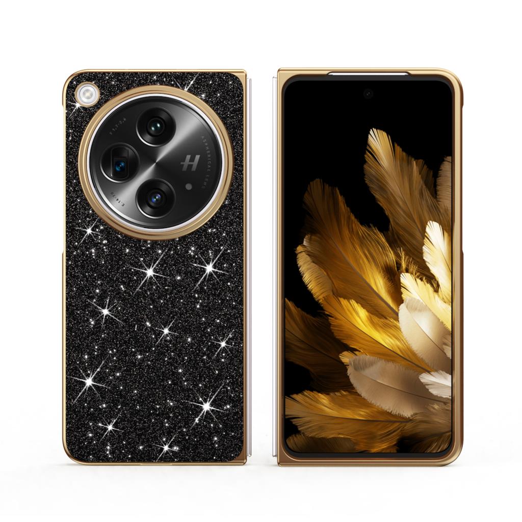 Чехол для Oppo Find N3 Тонкий Блестящий Чехол-Крышка из Электроокрашенной PU Кожи для Oppo Find N N2 N3