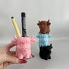 Подставка для ручек "Шотландская корова" Настольное украшение для офиса Ведро для хранения косметики большой вместимости Украшения Подарки