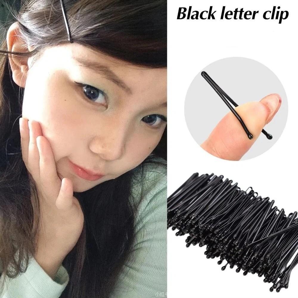 Metal U-Shaped Bobby Pin 500g U-Shaped Hairpins Black Wave Barrettes Women