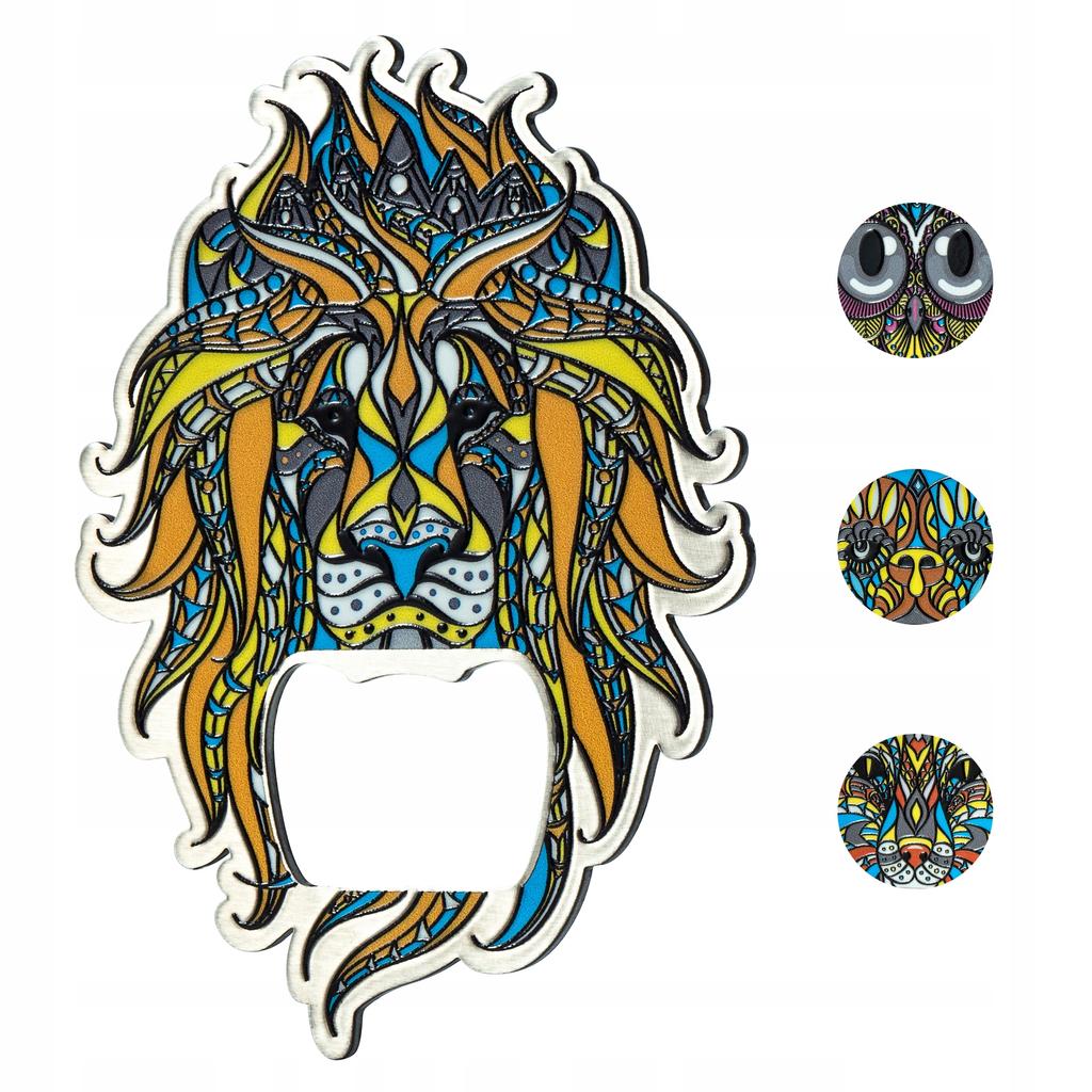 KADAX Otwieracz Stalowy Do Butelek Napojów Kapsli Lew