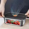 304 Stainless Steel Lunch Box With Lid Sealed Leak-Proof Bento Box Refrigerator Freezer Storage Box Outdoor Camping Lunch Box