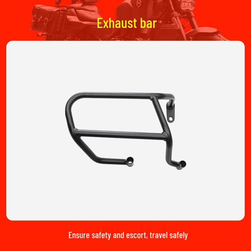 Chunfeng 150SC-F Scooter Bumper Exhaust Pipe Guard - Full Coverage Protection Bar for Front and Rear.