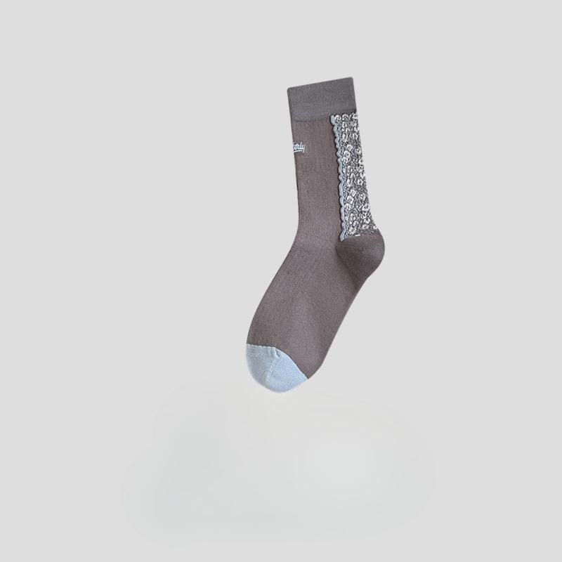 Женские осенне-зимние ретро клетчатые носки с отворотом, хлопковые носки, носки до середины икры, женские носки для одной туфли