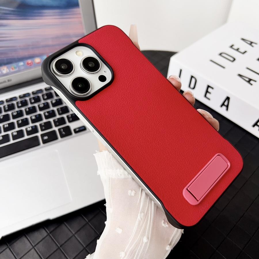 Простые кожаные чехлы для телефона для iPhone13 14 Promax 15 Pro 16 Высококачественный ультратонкий безрамочный невидимый кронштейн Защитная накладка