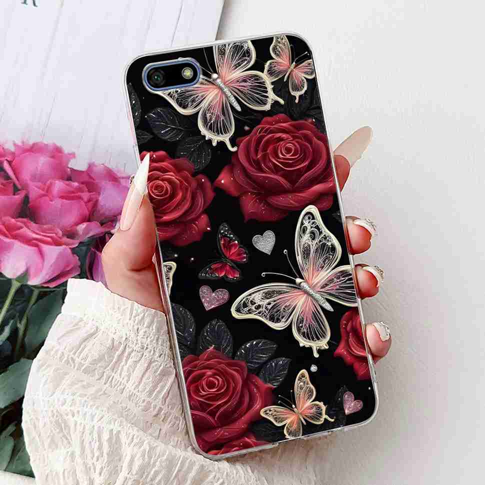 For Huawei Y5 2018 5.45" Case Fashion Butterfly Cute Cat Soft Silicone TPU Cover For Huawei y5 Y5 Prime 2018 DRA-LX2 Phone Cases