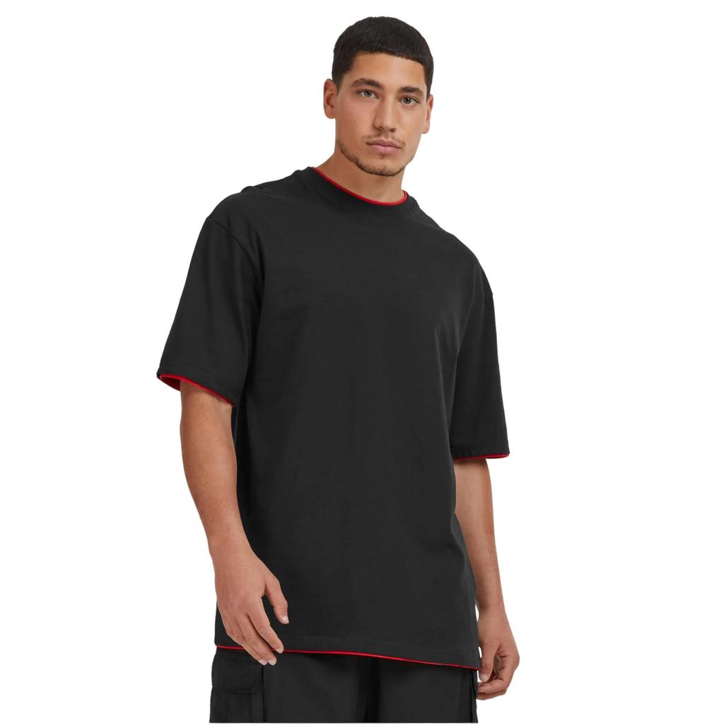 Urban Classics Mens Contrast Detail Tall T-Shirt