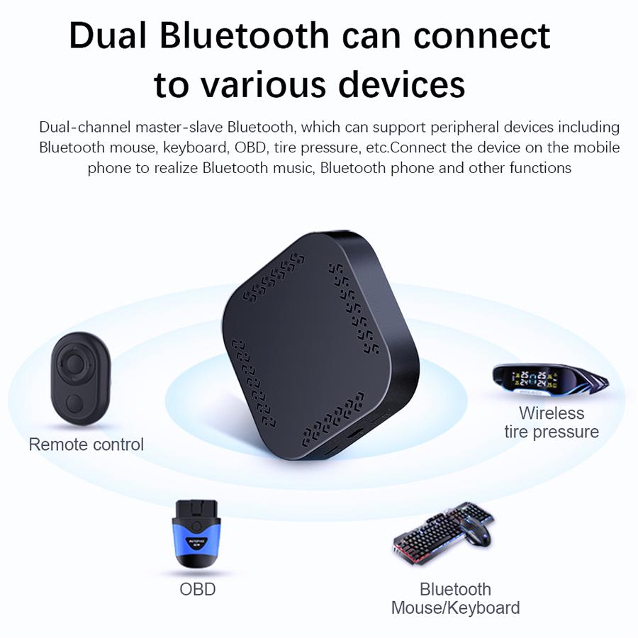 Для поддержки CarPlay Ai Box Беспроводной Android Auto GPS 4G LTE Мультимедийный адаптер