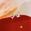 Flower Stud Earrings Women's Light Luxury Niche Design Sense Sweet Rose Earrings Earrings