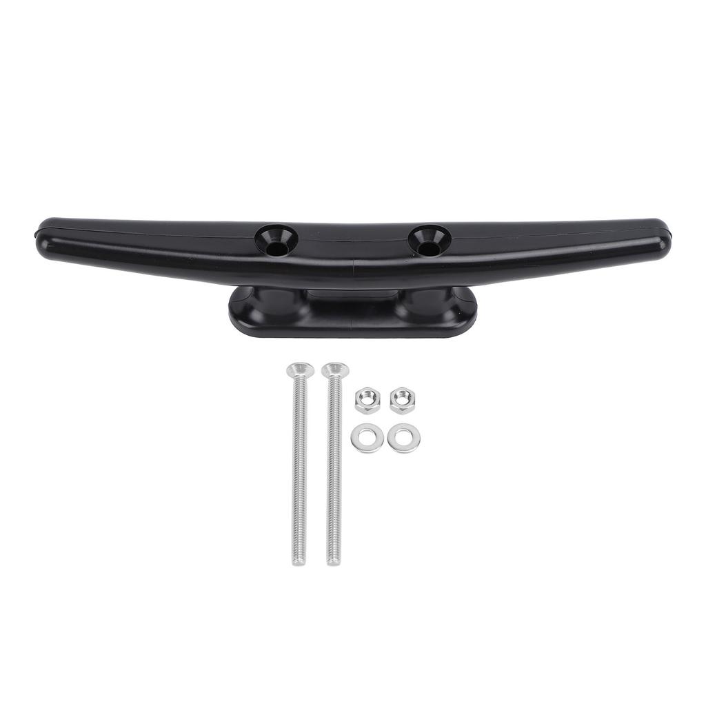Boat Cleat Black Nylon Strong Tensile Strength Dock Cleat for Marine Deck Nautical Decor 200mm 7.87in